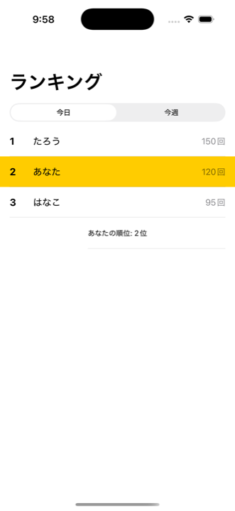 iPhone ランキング画面